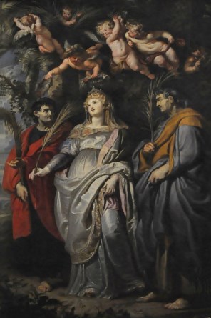 성녀 플라비아 도미틸라와 성 네레오와 성 아킬레오_by Peter Paul Rubens_photo by Paul Hermans_in the Church of Santa Maria in Vallicella of Rome_Italy.JPG